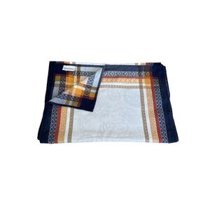 Sur La Table Plaid 100% Cotton Extra Large Table Runner 108 x 18 Fall Country